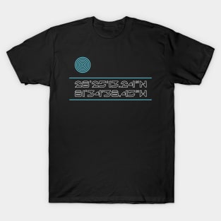 Tron Lightcycle Power Run Magic Kingdom Coordinates T-Shirt